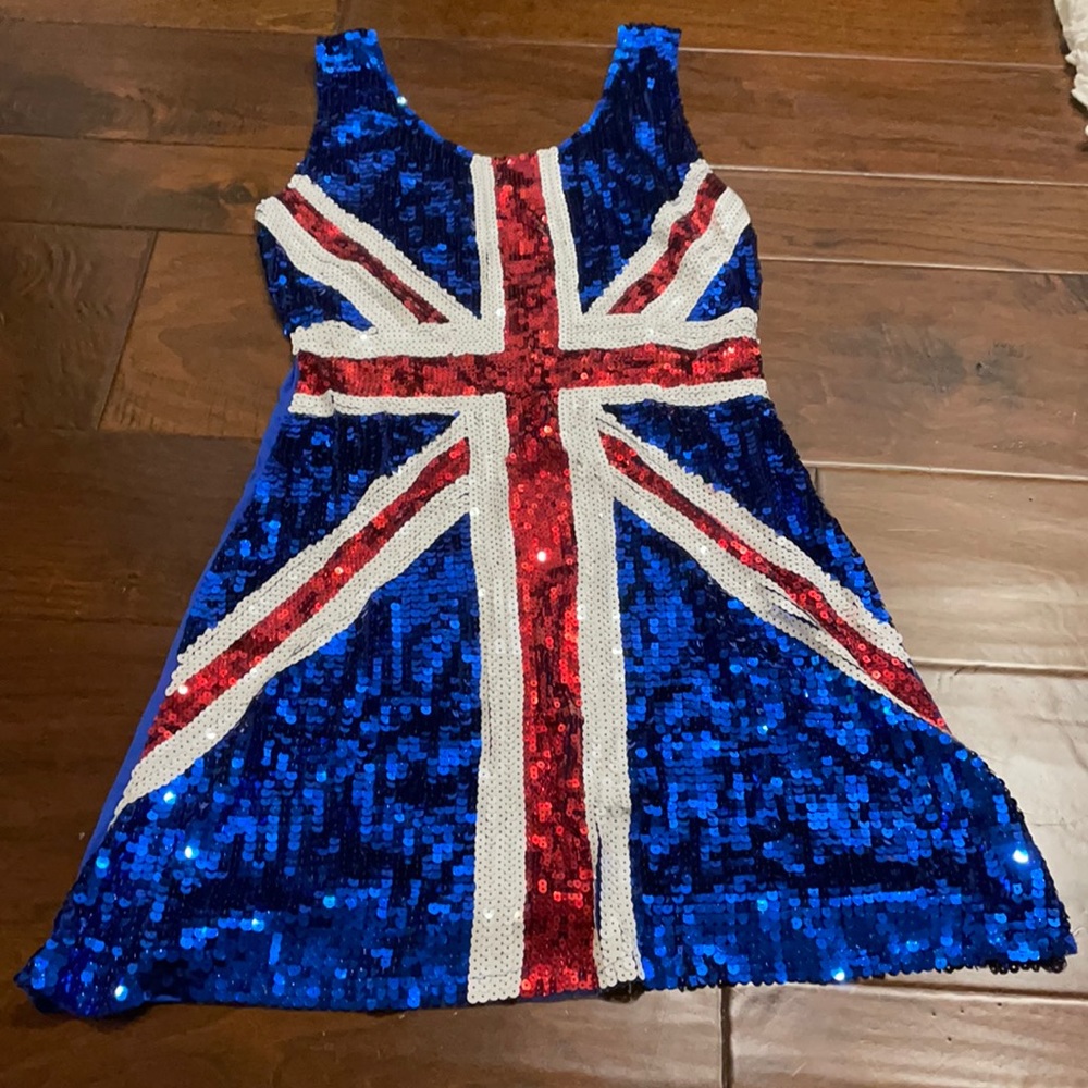 Britain Flag Sequin Dress